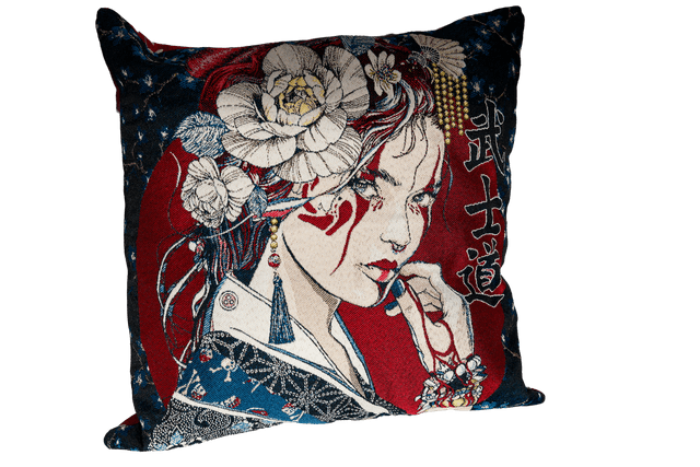 Coussin Bushido au Féminin  – L’Âme du Japon et la Force de l’Esthétisme