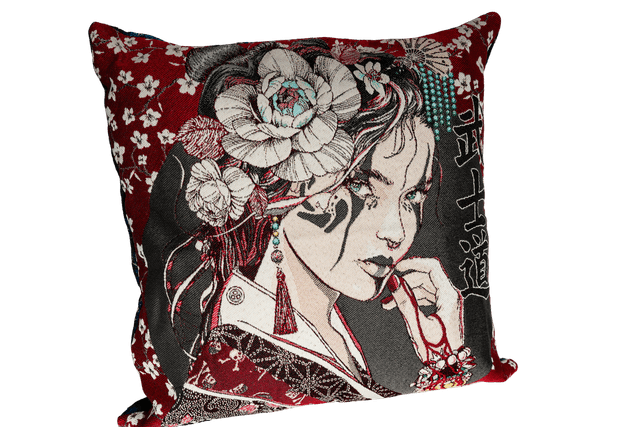 Coussin Bushido au Féminin  – L’Âme du Japon et la Force de l’Esthétisme